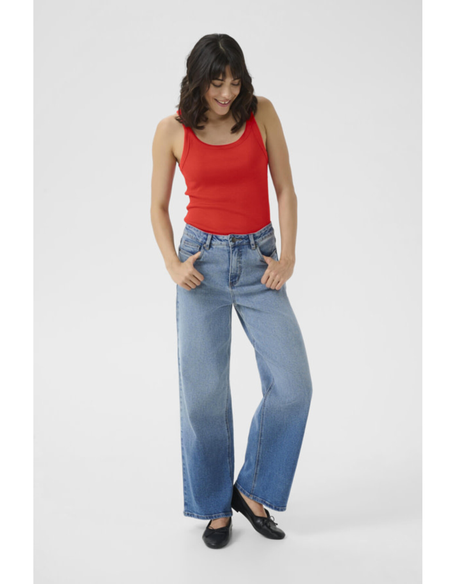 Kaffe Kaffe - Carna Tank (True Red)