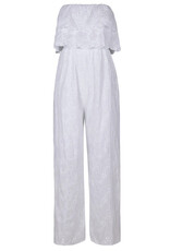 Astrid Astrid - Eyelet Off the Shoulder Jumpsuit (White)