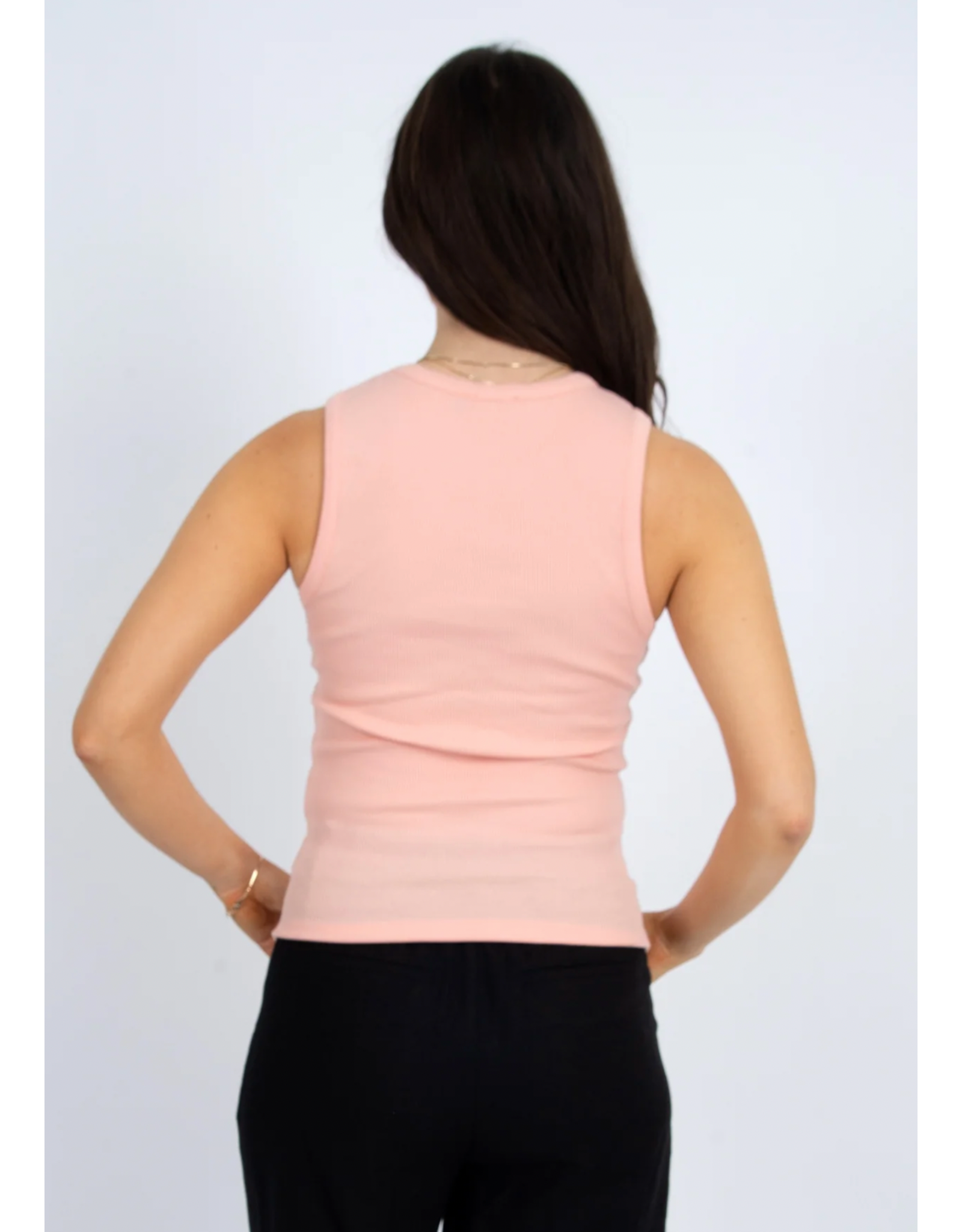 RD Style RD Style - Maria Crewneck Muscle Tank (Dusty Peach)