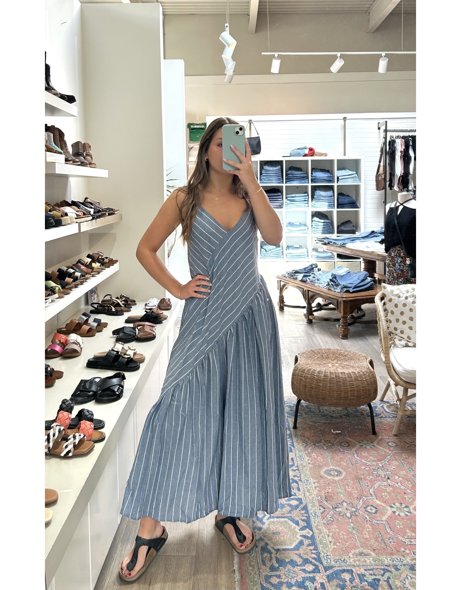 Kye Mi Ruthie - Wide Leg Denim Jumpsuit
