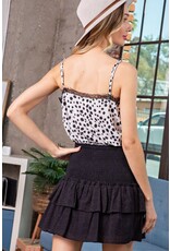 ee:some Eyelet Tiered Skirt (Black)