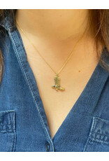 Fame Accessories Gold Dipped Western Cowboy Boots Necklace (14K Gold Dipped)