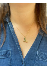 Fame Accessories Gold Dipped Western Cowboy Boots Necklace (14K Gold Dipped)