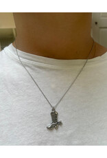 Fame Accessories Western Cowboy Boots Necklace (Sterling silver dipped)