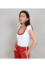 RD Style RD Style - Scootie Scoop Neck Tee (White / Crimson)