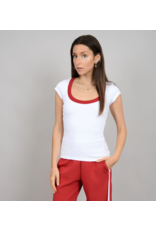 RD Style RD Style - Scootie Scoop Neck Tee (White / Crimson)