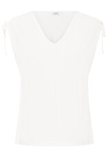 b.young b.young - Perl V Neck Tee with Shoulder Ties (Marshmallow)