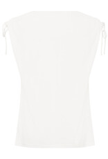 b.young b.young - Perl V Neck Tee with Shoulder Ties (Marshmallow)