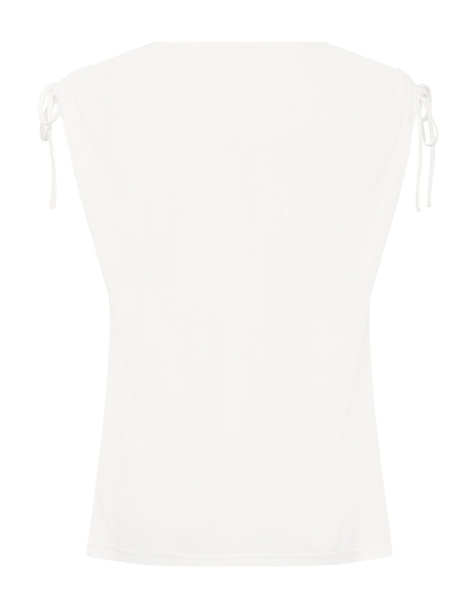 b.young b.young - Perl V Neck Tee with Shoulder Ties (Marshmallow)