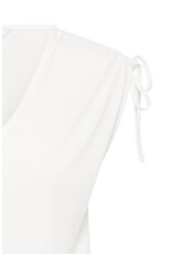 b.young b.young - Perl V Neck Tee with Shoulder Ties (Marshmallow)