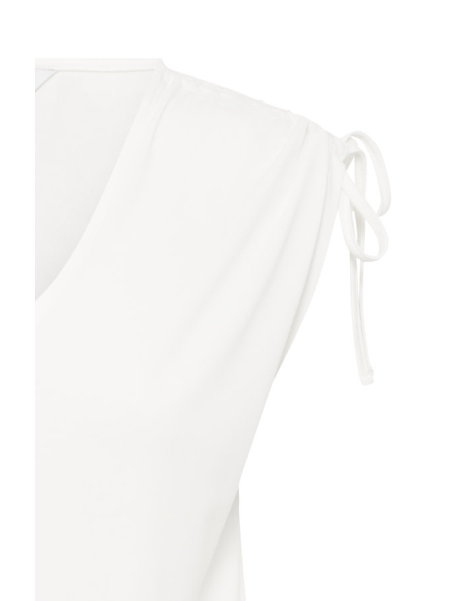 b.young b.young - Perl V Neck Tee with Shoulder Ties (Marshmallow)