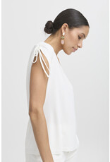 b.young b.young - Perl V Neck Tee with Shoulder Ties (Marshmallow)