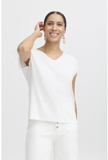 b.young b.young - Perl V Neck Tee with Shoulder Ties (Marshmallow)
