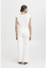 b.young b.young - Perl V Neck Tee with Shoulder Ties (Marshmallow)