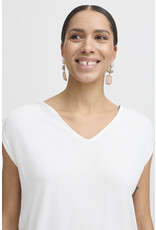 b.young b.young - Perl V Neck Tee with Shoulder Ties (Marshmallow)