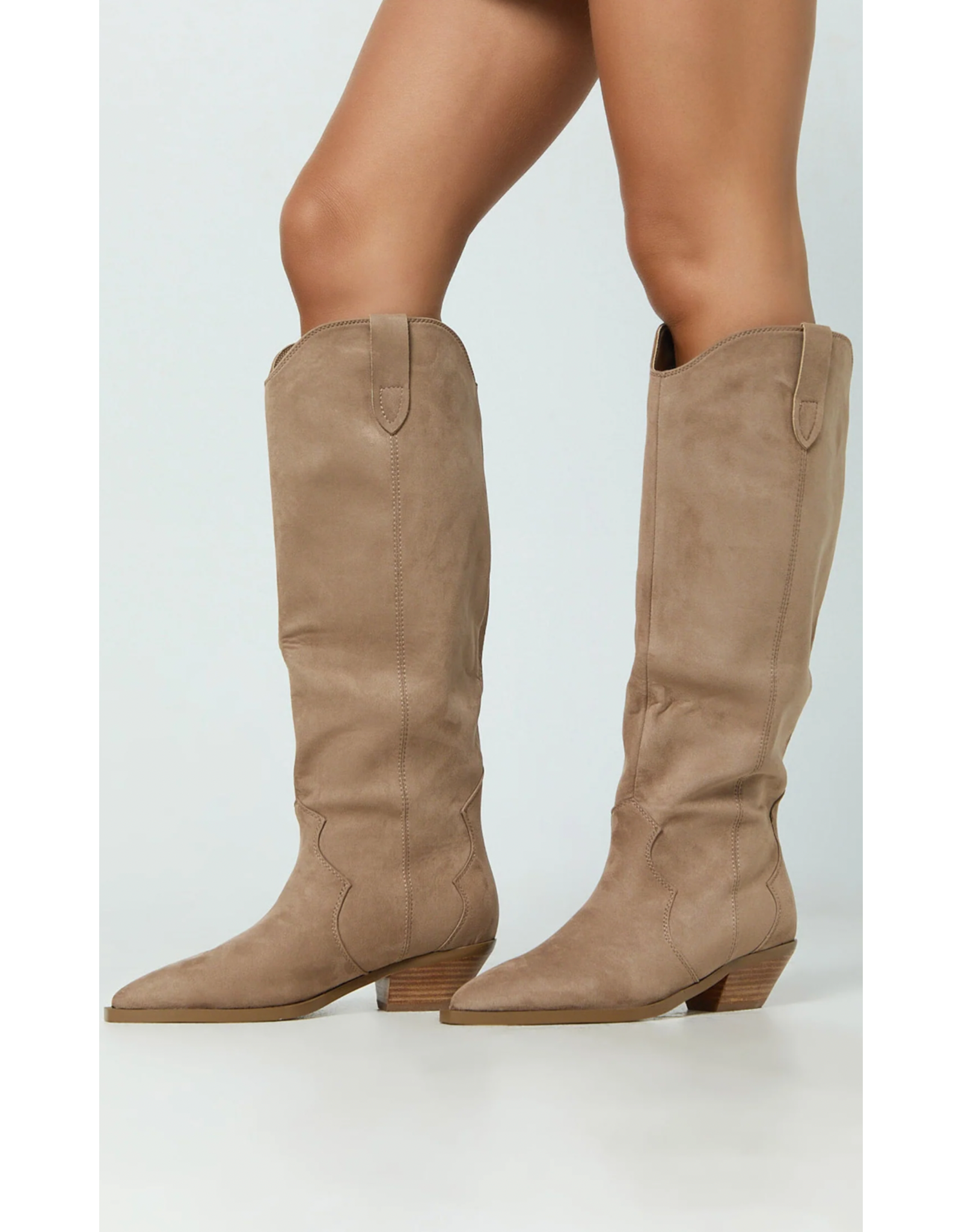 Billini - Helix Flat Western Boot (Fawn Suede)