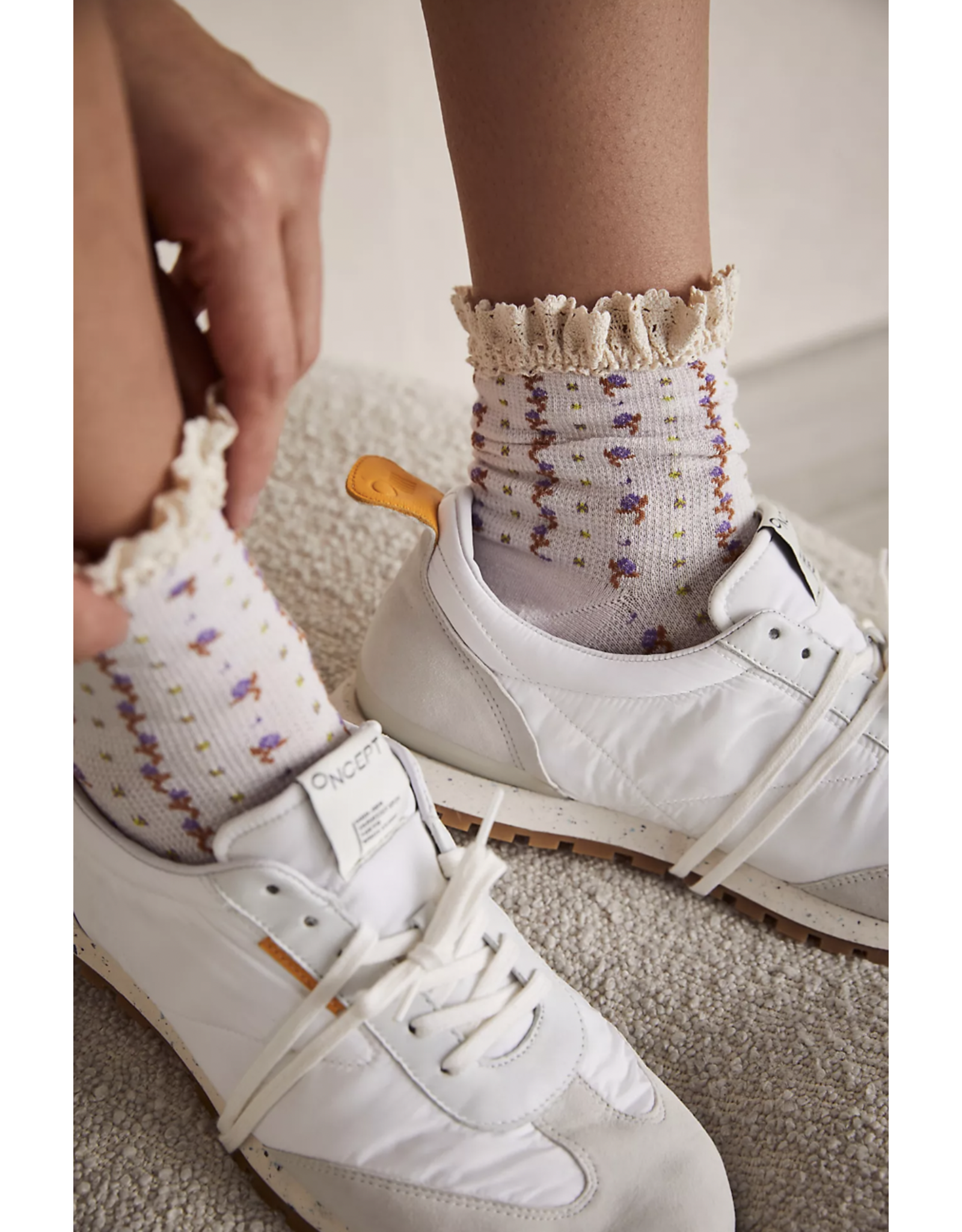 Free people Free People - Rosebud Waffle Knit Ankle Socks (Heavenly pink)