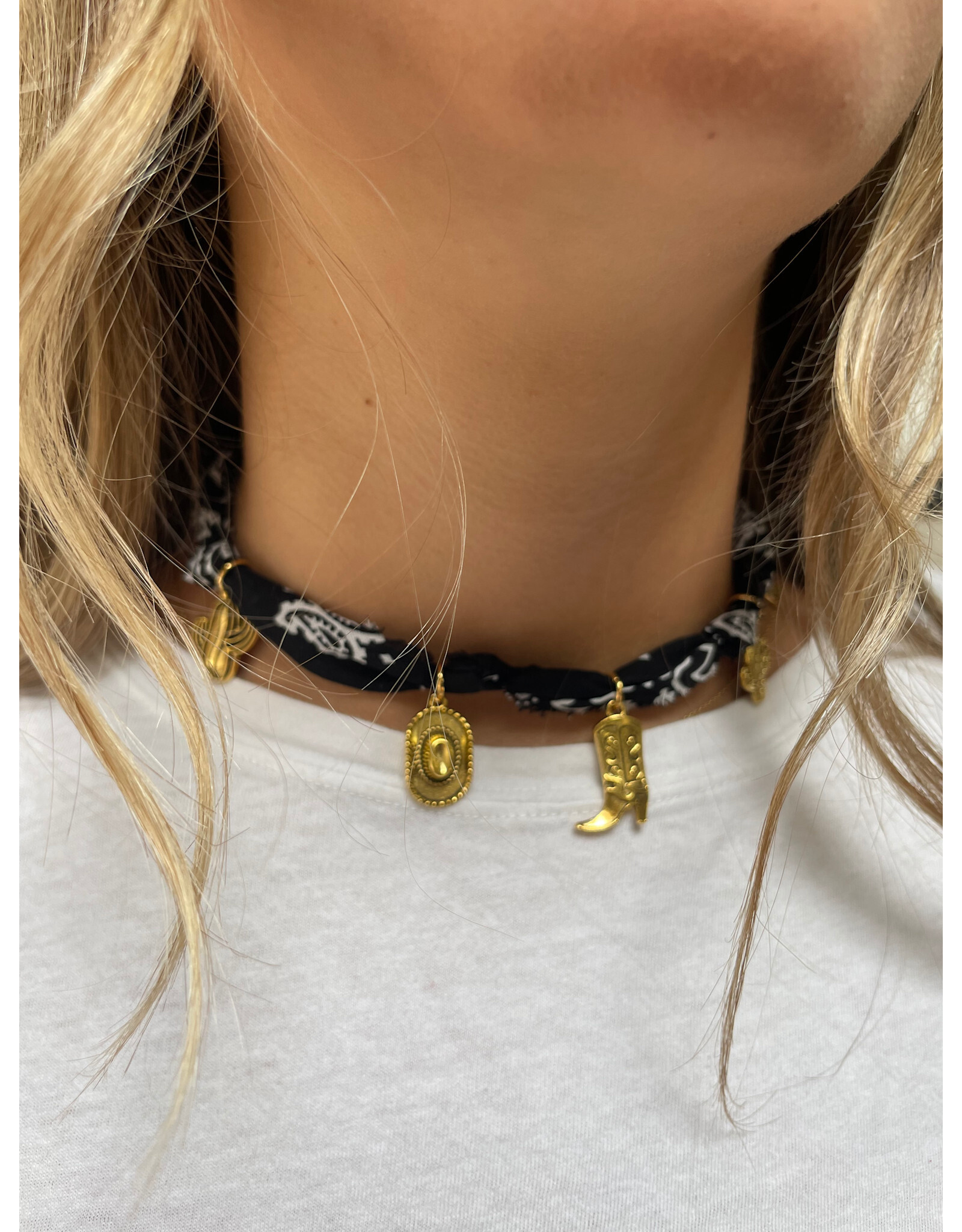 Nut and Satchi Nut and Satchi Bandana Charm Necklace