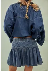 Free people Free People Roselle Denim Mini (High Tide)
