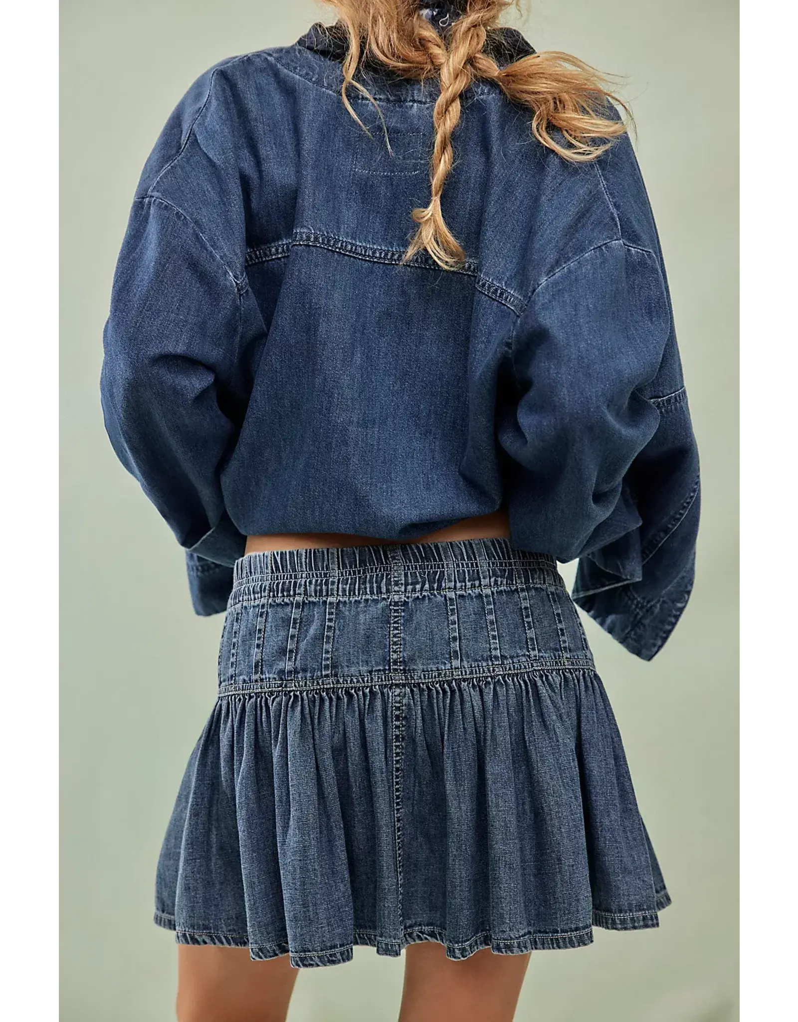 Free people Free People Roselle Denim Mini (High Tide)
