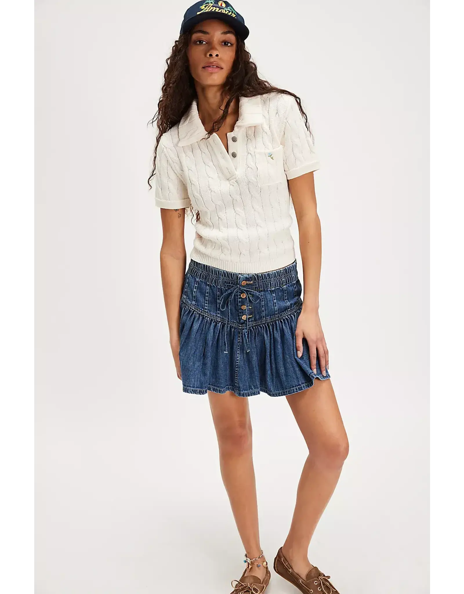 Free people Free People Roselle Denim Mini (High Tide)