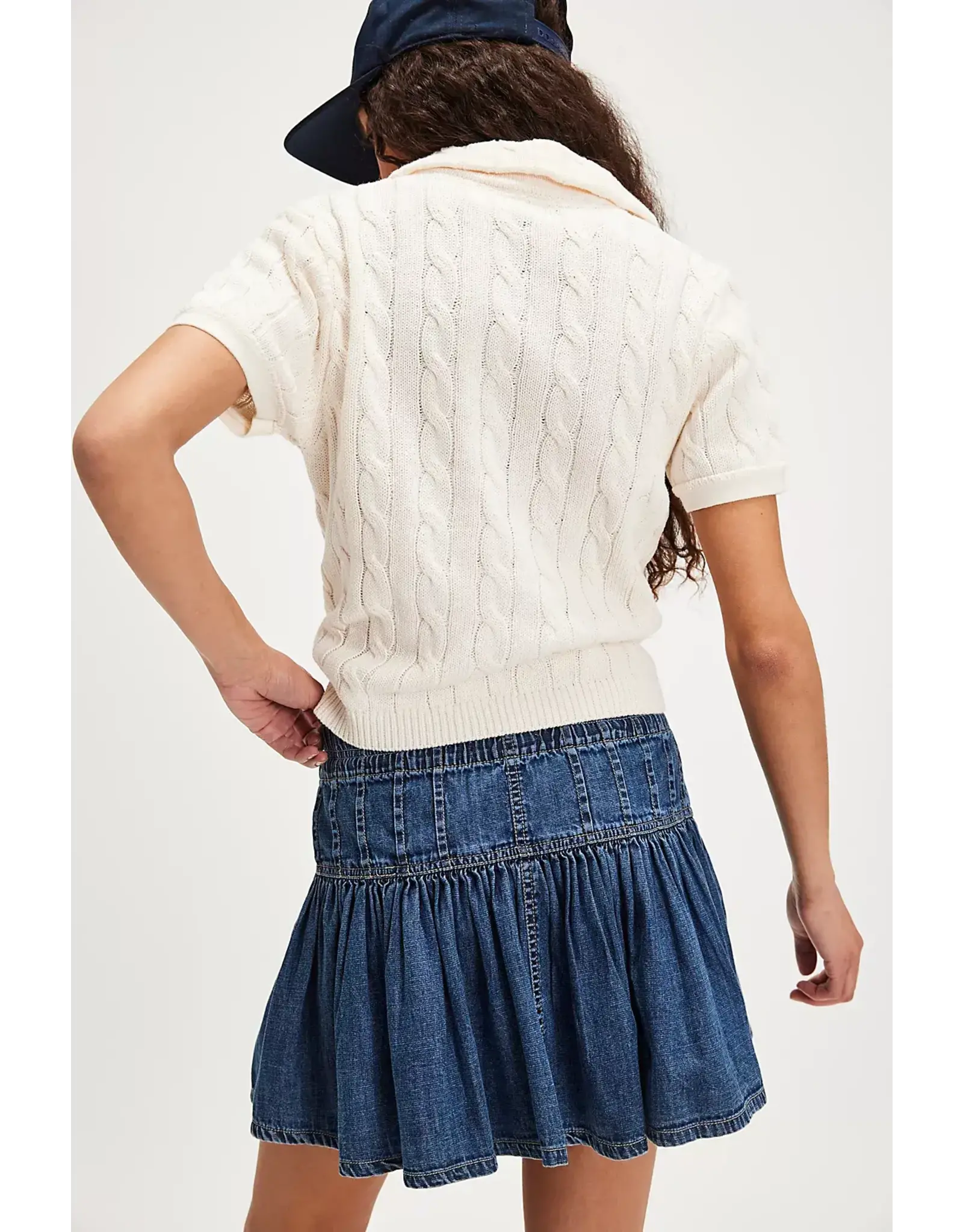 Free people Free People Roselle Denim Mini (High Tide)