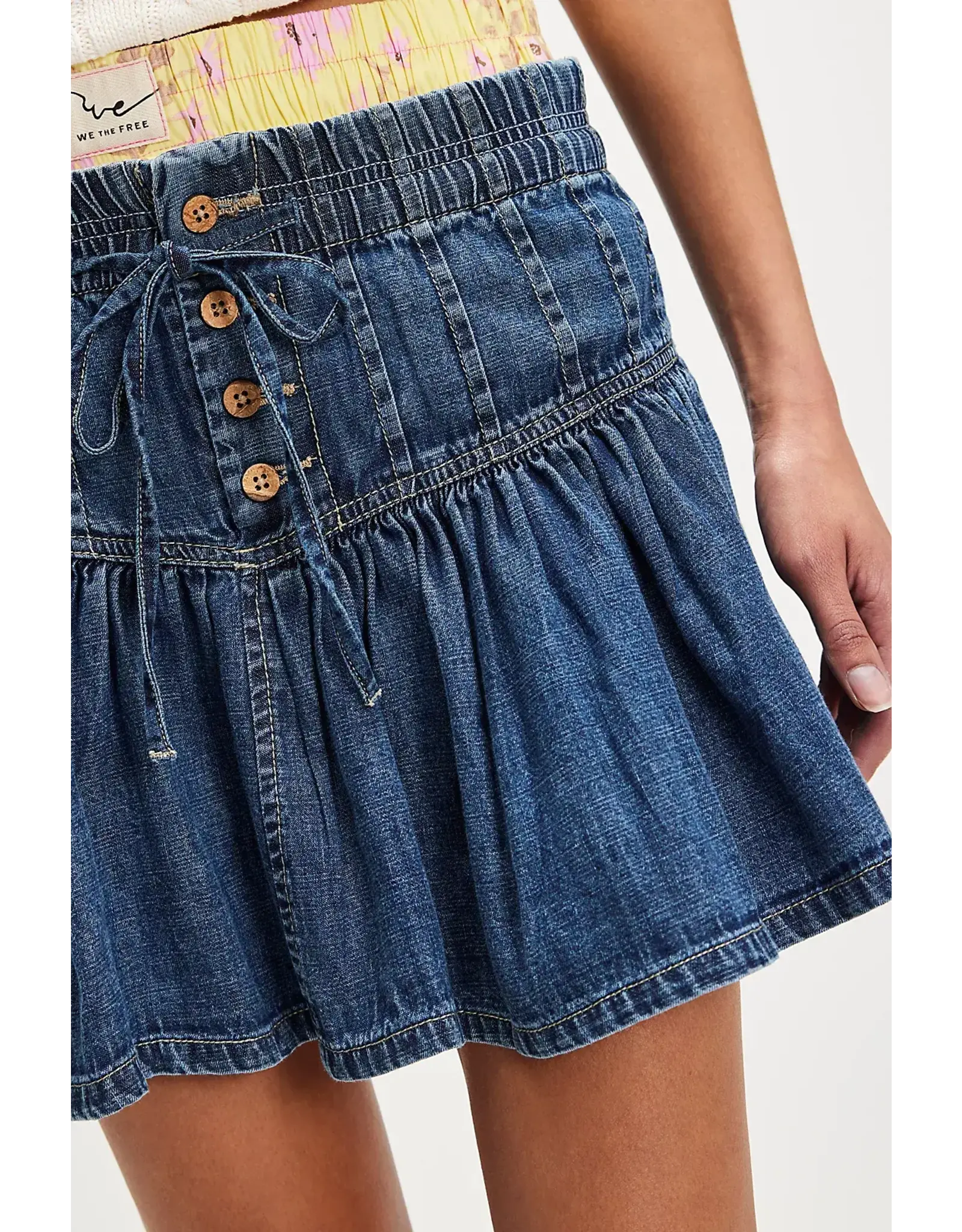 Free people Free People Roselle Denim Mini (High Tide)