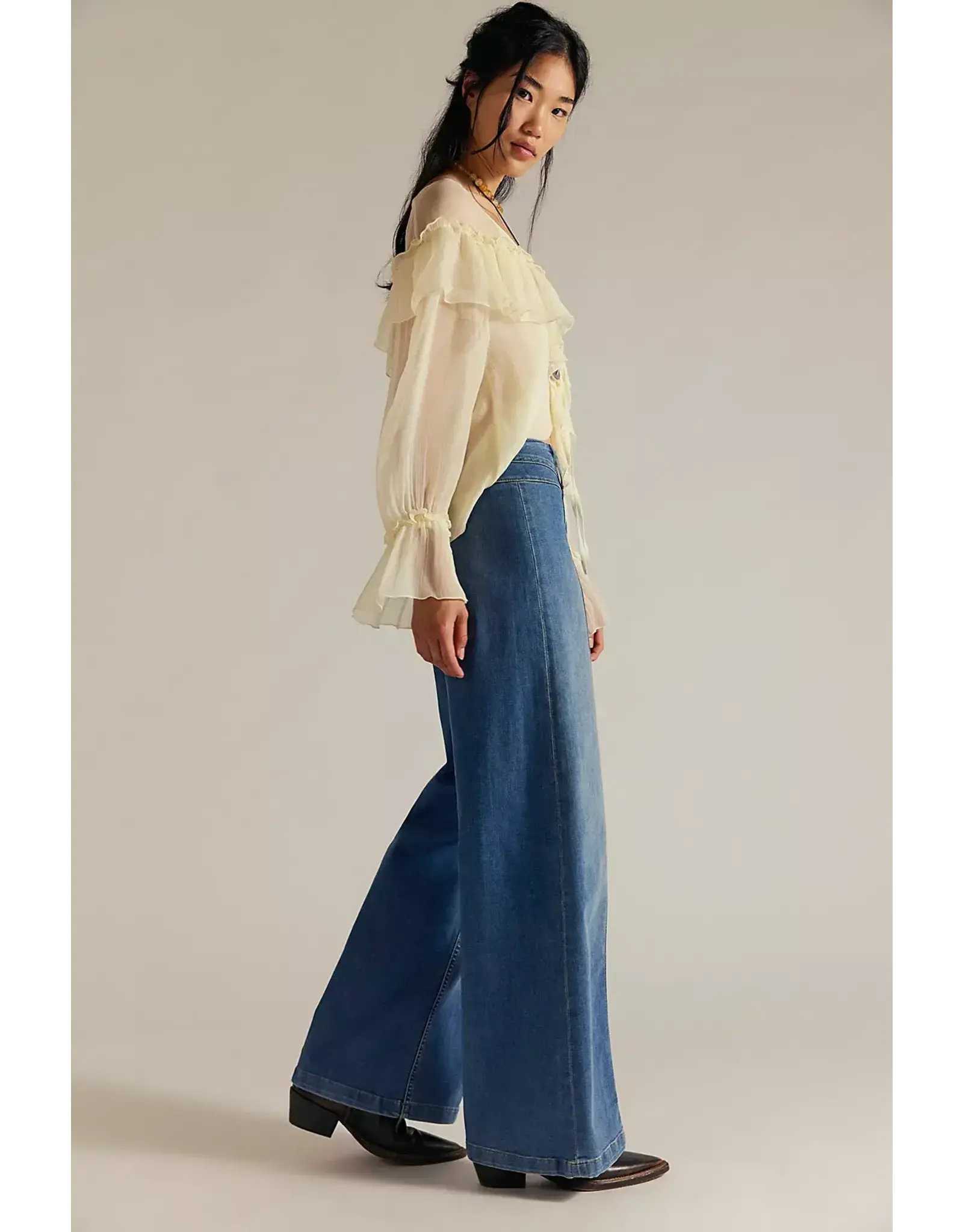 Free people Free People - Libre Wide Leg Jeans (Goodie Goodie)