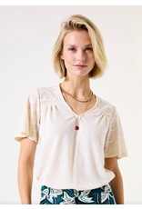 Garcia Garcia - Tee with Lace Shoulders (Whitecap)