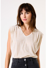 Garcia Garcia - Tee with Pleated Shoulders (Sand Melee)