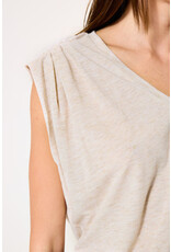 Garcia Garcia - Tee with Pleated Shoulders (Sand Melee)