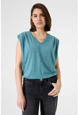 Garcia Garcia - Tee with Pleated Shoulders (Blue Lagoon)