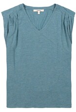 Garcia Garcia - Tee with Pleated Shoulders (Blue Lagoon)