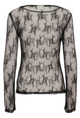 Kaffe Kaffe - Penelope Long Sleeve Lace Top (Black Deep)