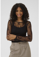 Kaffe Kaffe - Penelope Long Sleeve Lace Top (Black Deep)