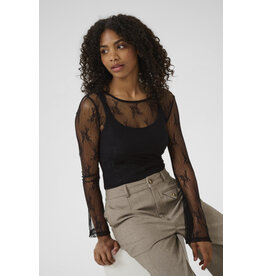 Kaffe Kaffe - Penelope Long Sleeve Lace Top (Black Deep)