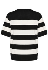 Kaffe Kaffe - Lizza stripe (Black / Chalk Bold)