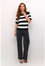 Kaffe Kaffe - Lizza stripe (Black / Chalk Bold)