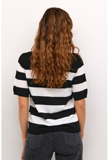 Kaffe Kaffe - Lizza stripe (Black / Chalk Bold)