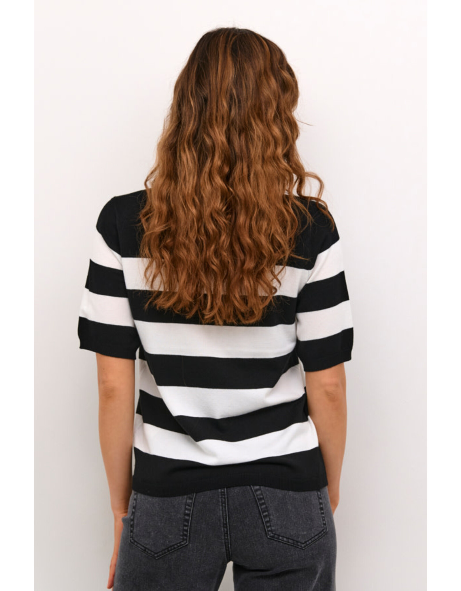 Kaffe Kaffe - Lizza stripe (Black / Chalk Bold)
