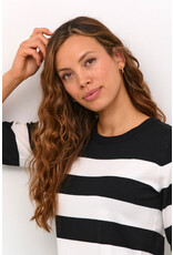 Kaffe Kaffe - Lizza stripe (Black / Chalk Bold)