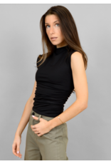 RD Style RD Style - Yve Extended Sleeve Funnel Neck Top (Black)