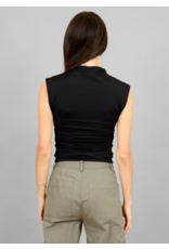 RD Style RD Style - Yve Extended Sleeve Funnel Neck Top (Black)