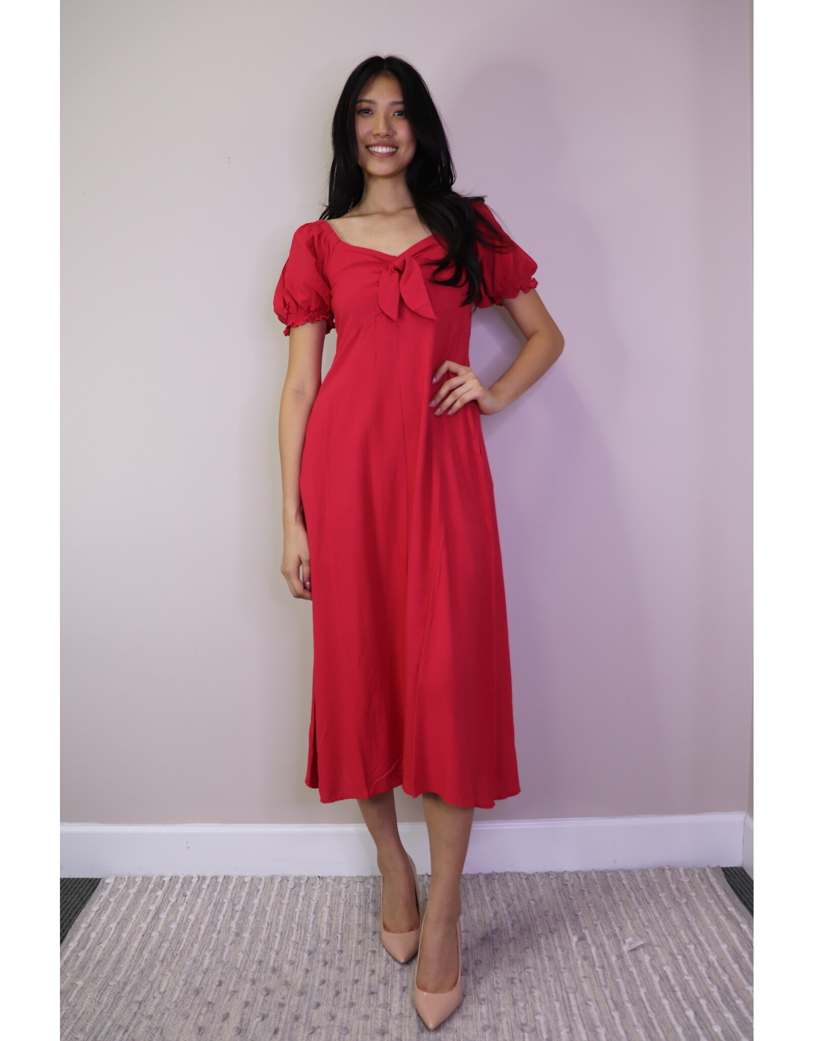Papillon Papillon - Off the Shoulder Midi Dress (Red)