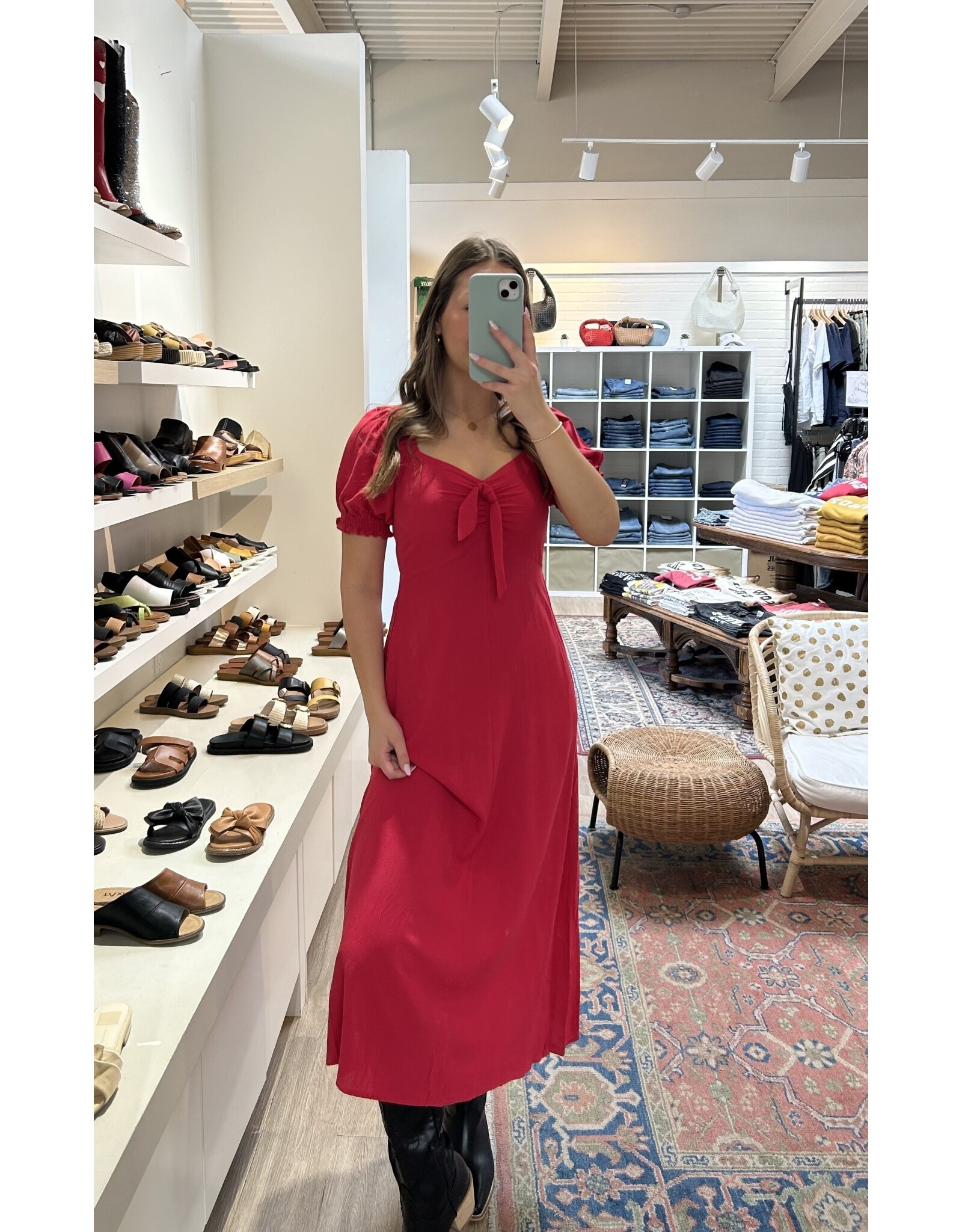 Papillon Papillon - Off the Shoulder Midi Dress (Red)