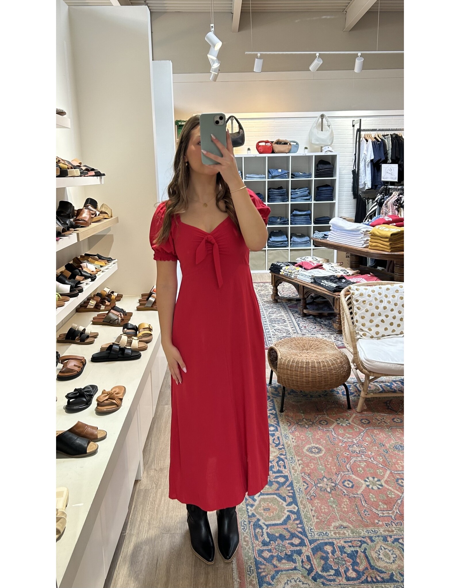 Papillon Papillon - Off the Shoulder Midi Dress (Red)