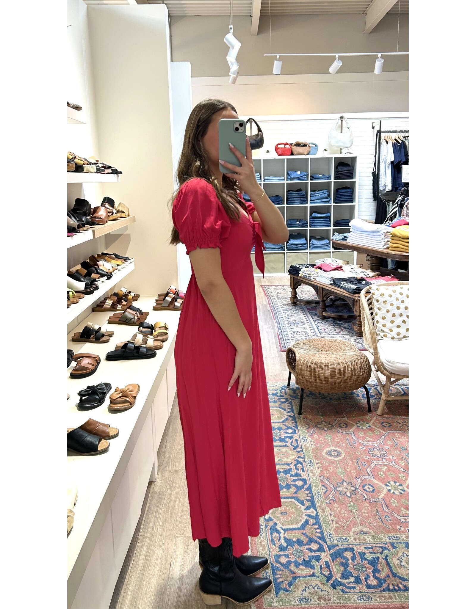 Papillon Papillon - Off the Shoulder Midi Dress (Red)