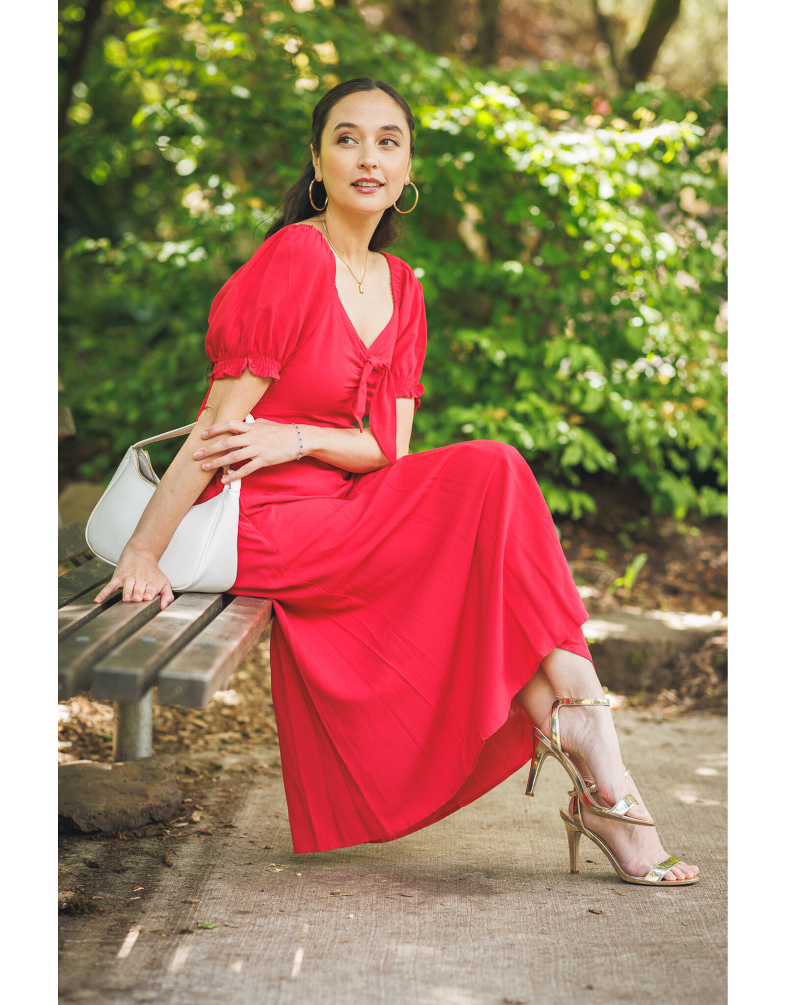 Papillon Papillon - Off the Shoulder Midi Dress (Red)