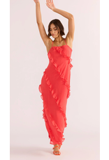 Mink Pink Mink Pink - Venus Ruffle Maxi Dress (Lipstick Red)