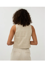 EsQualo EsQualo - Linen Stripe Waistcoat (Sand)